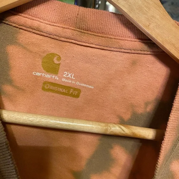 Custom one of one Carhartt spiral tie-dye reverse dye xxl Shirts